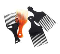 TOYZFRIENDY 4Pcs Wide Tooth Hair Pick Comb for Curly Afro Hair Plastic Portable Hairdressing Tools with Various Styles Lightweight and Easy to Use for Home and Salon Styling
