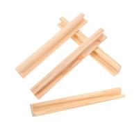 TOYZFRIENDY 4pcs Wooden Domino Racks Lightweight Domino Tile Holders for Mexican Train Mahjong Chickenfoot Games Board Game Accessories