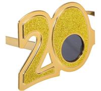 TOYZFRIENDY 4pcs Year Plastic Glasses Festive Happy Year Party Props for Photo Booths Graduation Favors and Celebration Accessories in Gold Silver Blue Red