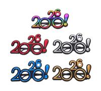 TOYZFRIENDY 5 Pairs Graduation Party Glasses Bold Mark Design Lightweight Fancy Dress Eyewear for Class of Photo Booth Favors Accessories