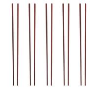 TOYZFRIENDY 5 Pairs Red Sandalwood Hot Pot Chopsticks Extra Long Wooden Cooking Frying Noodle Chopsticks for Asian Cuisine Restaurant and Home Use
