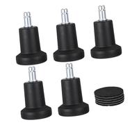 TOYZFRIENDY 5 Pcs Plug-in Chair Foot Casters Non-slip Shockproof Replacement Wheels for Office and Computer Chairs Floor Protecting Easy Installation Suitable for Home Office School Use