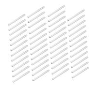 TOYZFRIENDY 50 Pcs Acrylic Popsicle Craft Sticks for DIY Ice Cream and Cake Pops Reusable White Sticks with Rounded Edges Safe Non-breakable Dessert Making Supplies for Home Use