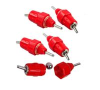 TOYZFRIENDY 50 Pcs Automatic Chicken Water Feeder Red Head Steel Ball Nipple Poultry Waterer for Farm Use