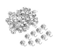 TOYZFRIENDY 50pcs Chrome Plated Hooked Weights Set Each for Physics Lab Teaching Science Experiments with Clear Labels Accurate Weight Control Iron Material