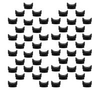 TOYZFRIENDY 50pcs Curved Plastic Walker Parts Saddle Washers for Stability, Black Arch Spacers Compatible with Φ22mm Round Pipe, Anti-Slip Mobility Aid Repair Accessories