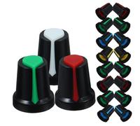TOYZFRIENDY 50pcs Guitar Potentiometer Knobs Caps Shaft Volume Control Rotary Replacement Caps for Electric Bass Audio Equipment with Red Yellow White Green Blue