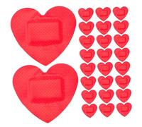 TOYZFRIENDY 50Pcs Heart-Shaped Adhesive Breathable Wound Patches with Stretch for Hands Feet Arms Legs Protective Care for Small Wounds