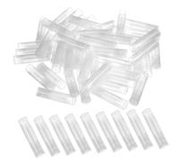 TOYZFRIENDY 50pcs Lip Balm Tubes Refillable Lipstick Containers Flat Caps for Diy Makeup Travel Sample Storage