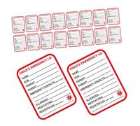 TOYZFRIENDY 50pcs Medical Alert Id Tags for Car Seat Emergency Info Stickers Medical Information Labels with Allergy Medication Details for Quick Identification and Multisurface Use