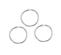 TOYZFRIENDY 50pcs Metal Loose Leaf Binder Rings for Scrapbooking Photo Clip Book Holder Keychain Nickel-Plated Steel Inner Diameter Outer Diameter Silver Multipurpose Organization Accessories