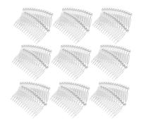 TOYZFRIENDY 50pcs Transparent Hair Side Combs Tooth Plastic Bridal Updo Combs for Women Clear Wedding Veil Accessories Small French Twist Hairpins DIY Styling Tools