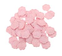 TOYZFRIENDY 50pcs Wedding Hot Paint Wax Invitation Envelope Seals Wrapping Wax Stickers Seals for Wrapping Self-adhesive Heart Wedding Accessories Stickers Pink