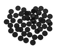 TOYZFRIENDY 55Pcs Black Loose Leaf Binder Discs for Planners Book Binding Accessories Smooth Polished Surface Strong Hold Without Slipping Flexible Paper Arrangement for Office Artists and