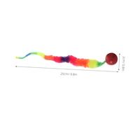 TOYZFRIENDY 5pcs Cat Bouncy Balls with Rainbow Worm Interactive Cat Lightweight Exercise Play Balls to Stimulate Curiosity and Encourage Active Chasing