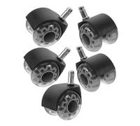 TOYZFRIENDY 5pcs Dual Wheel Furniture Casters for Office Chairs Silent Swivel Roller Wheels for Carpet Easy No-tool Installation Replacement for Office Chair Mat