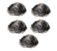 TOYZFRIENDY 5pcs Furry Microphone Covers Windproof Protective Fur Muffs for Wireless Lapel Mics Outdoor Noise Reduction for Live Broadcast Recording