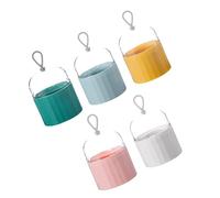 TOYZFRIENDY 5Pcs Makeup Sponge Storage Box Hollow Out Bottom Makeup Tool Organizer Breathable Case Portable Design Colors