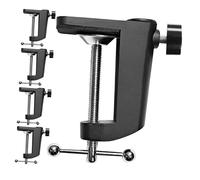 TOYZFRIENDY 5pcs Microphone Clamp Mount Adjustable Shock-absorbing Mic Holder with Aluminum Desk Table Clamp for Secure Professional Audio Recording and Broadcasting