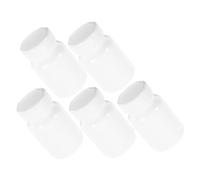 TOYZFRIENDY 5pcs Plastic Pill Bottles with Caps Cylindrical Medicine Container for Solid Powder Capsules Sample Storage Portable Travel Friendly Reagent Case