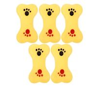 TOYZFRIENDY 5pcs Squeak Bones Shape Sound Toy Set for Dogs Sturdy Bath Squeeze Toy Pet Chewing Interactive Noisy Play for Puppies and Boys and Girls