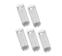 TOYZFRIENDY 5pcs Stainless Steel Aquarium Intake Strainer Mesh Guard Fish Tank Filter Screen with Stable Cover Fine Mesh Prefilter for Fry and Shrimp Protection Cylinder Inner Diameter