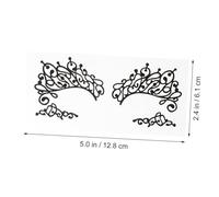 TOYZFRIENDY 5pcs Temporary Eye Sticker Masquerade Eye Makeup Decals for Party Costume Cosplay Halloween Carnival Creative Hollow Lace Design Easy to Apply Use
