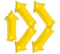 TOYZFRIENDY 5Pcs Yellow Arrow Foil Balloons 18X38Cm Inflatable Birthday Party Decorations Wedding Bridal Shower Signs