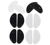 TOYZFRIENDY 6 Pairs Silicone Glasses Nose Pads Anti-slip Soft Protective Frame Cushions for Eyeglasses Sunglasses Stable Fit Replacement Push-in Nose Mat for Optical Frames