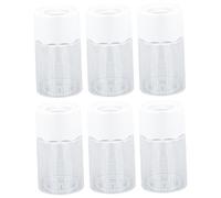 TOYZFRIENDY 6 Pcs Transparent Plastic Hydroponic Planters Round Indoor Plant Pots for Home Office Decoration Easy Water Level Observation Root Visibility