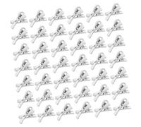 TOYZFRIENDY 60pcs Silver Butterfly Hair Clips Small Bowknot Barrettes Non Slip Mini Hairpins for Women Elegant Hair Accessories for Daily Wear Weddings Parties