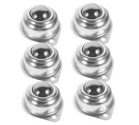 TOYZFRIENDY 6pcs Carbon Steel Ball Bearing Rollers Swivel Furniture Wheels Small Appliance Heavy-duty Casters Smooth Quiet Operation for Home and Transmission Use
