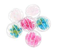 TOYZFRIENDY 6pcs Cat Crinkle Balls with Colorful Crinkle Paper for Indoor Play Bite-resistant Iron Abs Material Interactive Kitten for Pet Engagement and Exercise