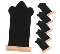 TOYZFRIENDY 6pcs Double Sided Wooden Mini Chalkboard Signs for Food Labels Nordic Style Plaques Portable Message Boards for Weddings Parties Buffet Table Decorations and Event Supplies