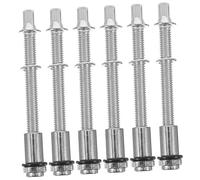 TOYZFRIENDY 6pcs Drum Tension Rods with Rubber Rings Drum Screws Replacement Hardware for Snare Bass Set Parts Percussion Accessories for Jazz Kits
