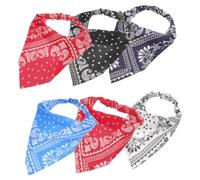 TOYZFRIENDY 6Pcs Elastic Chiffon Hair Scarves Triangle Headbands for Women and Teen Breathable Lightweight Bandanas with Delicate Paisley Patterns Comfortable Soft Head Kerchief Decor