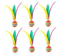 TOYZFRIENDY 6Pcs High-elastic Wear-resistant Badminton Balls Outdoor Sports for S Coordination and Competitive Play