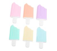 TOYZFRIENDY 6pcs Ice Cream Shaped Mini Highlighter Pens Colorful Cartoon Marker for Students Office Note Taking Bright Colors Portable Stationery