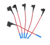 TOYZFRIENDY 6pcs Inline Fuse Holder Kit with Protective Cover Assorted Small Medium Mini Blue End Automotive Truck Rv Boat Circuit Protection Accessories