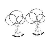 TOYZFRIENDY 6pcs Lab Stand Retort Support Clamps Ring for Chemistry Physics Experiments Iron Test Tube Holder for Educational Research and Laboratory Use
