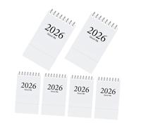 TOYZFRIENDY 6pcs Mini Desk Calendar Portable Monthly Flip Planner Compact Spiral Tabletop Calendar for Office Home Academic Use with Modern Minimalist Design