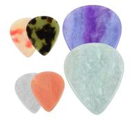 TOYZFRIENDY 6pcs Resin Guitar Picks for Beginners Acoustic Bass Guitars Smooth Texture Plectrums Comfortable Grip Vibrant Color for Easy Identification and Stylish Performances