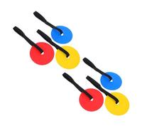 TOYZFRIENDY 6pcs Soccer Target Discs with Adjustable Straps for Youth Football Training Hanging Goal Practice Equipment for Soccer Hockey Baseball Skill Development and Accuracy Improvement