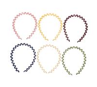TOYZFRIENDY 6pcs Wavy Resin Headband Hairband Frosted Headwear for Women Hair Accessories Gentle Waves for Casual Outings