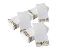 TOYZFRIENDY 75pcs Thick Disposable Paper Napkins Fold Printed Guest Hand Towels with Fade Resistant European Style Design for Weddings Bbqs Formal Dinners