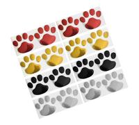 TOYZFRIENDY 8 Pairs Dog Paw Car Decals Weather Resistant Scratch Cover Stickers Cute Pet Footprint Vinyl for Cars Trucks Suvs Motorcycles Easy Apply Red Silver Gold Black