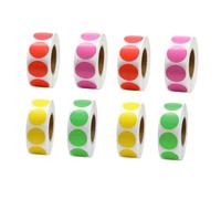 TOYZFRIENDY 8 Rolls Circle Dots Stickers Round Labels for Organizing Color Coding Pricing Adhesive Dots for Office Home School Use