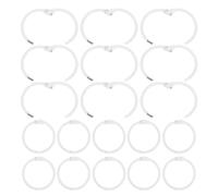 TOYZFRIENDY 80Pcs Metal Binder Rings 25Mm White Loose Leaf Fastener Circles for Index Cards, Notebooks, Keychains - Hinged Paper Clips for Office, School, Home Organization