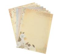 TOYZFRIENDY 80pcs Vintage Stationery Letter Writing Paper with Charming Patterns Premium Quality Printed Letter Paper for Traditional Correspondence and Scrapbooking