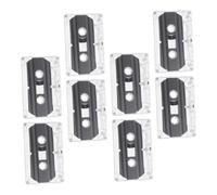 TOYZFRIENDY 8pcs Blank Cassette Tapes with Clear Cases for Audio Recording DIY Retro Music and Speech Tape for Parties Teaching Voice Messages Vintage Style Recording